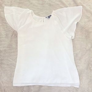 XL Banana Republic white short sleeve blouse